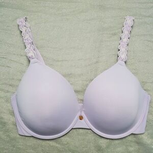 Natori 32DD Light Purple Lace Trim Underwire Bra Adjustable Straps